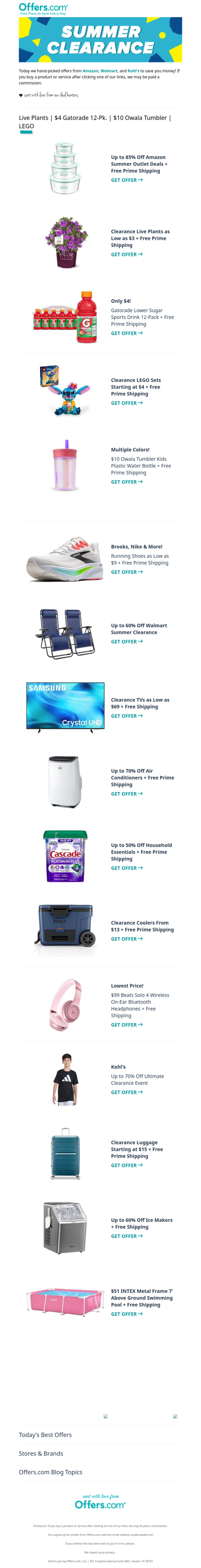 Summer Clearance Starts Now!