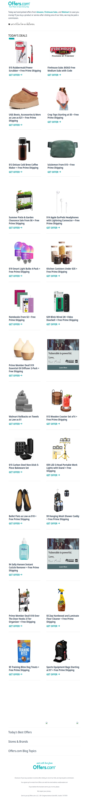 $15 Rubbermaid Power Scrubber | lululemon From $15 | $29 Blink Doorbell 2K+