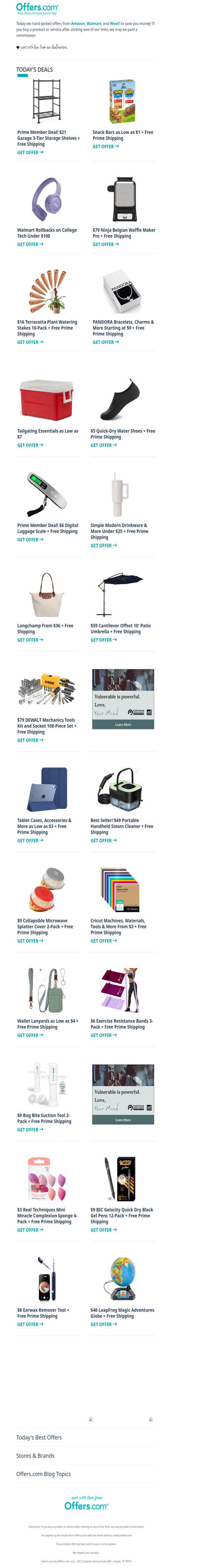 PANDORA From $9 | $21 Garage Shelves | Longchamp From $36