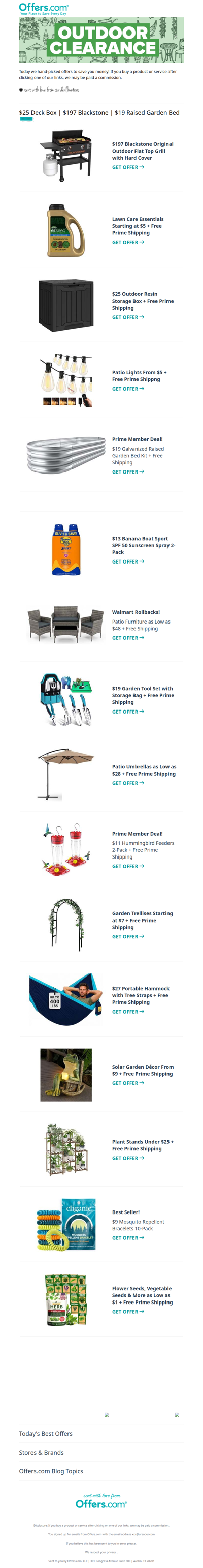 Clearance Markdowns: Big Outdoor Savings From $1