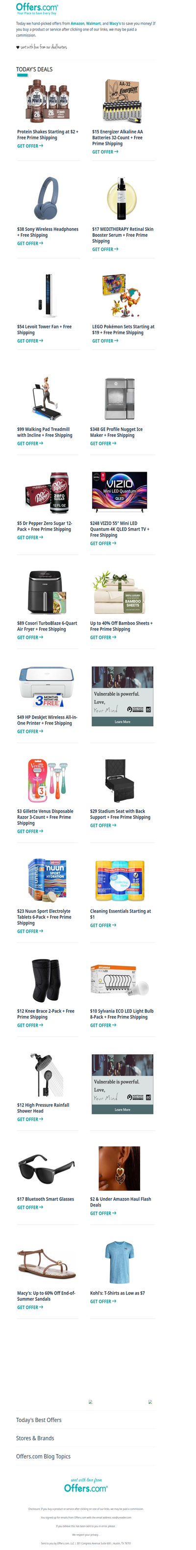 Protein Shakes From $2 | $5 Dr Pepper 12-Pack | 40% Off Bamboo Sheets