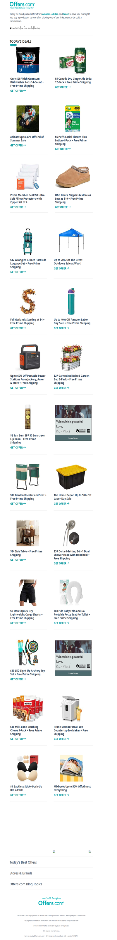 UGG From $19 | $2 Finish Dishwasher Pods | Amazon Labor Day Sale