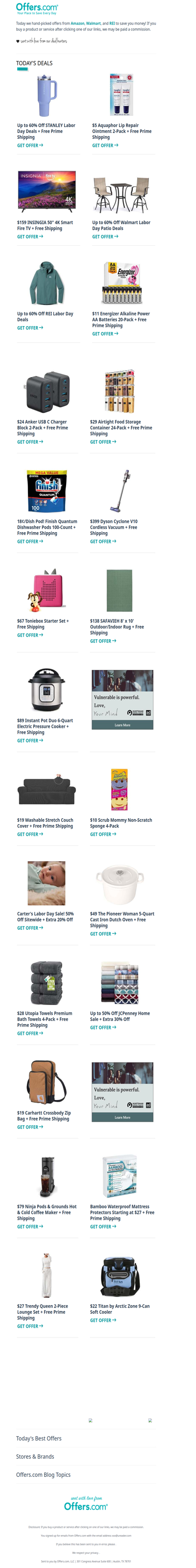STANLEY Labor Day Deals | $11 AA Batteries 20-Pack | 18¢ Quantum Dish Pods