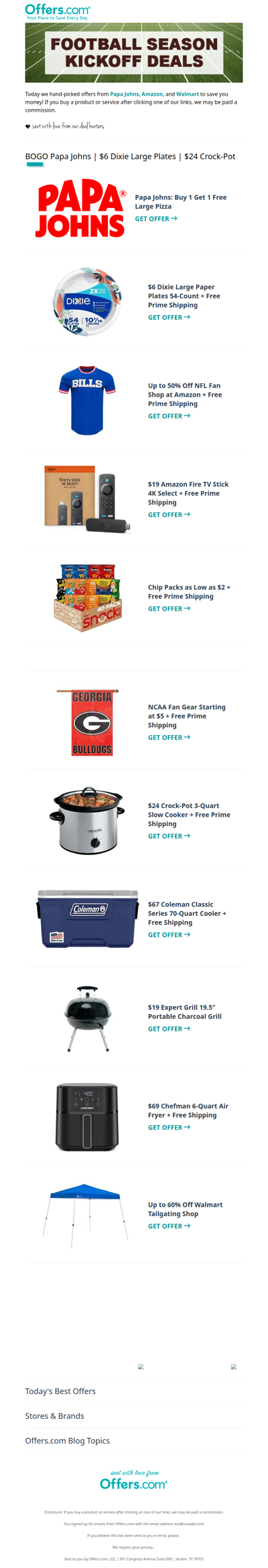 Gear Up For Kickoff With Deals Starting at $2