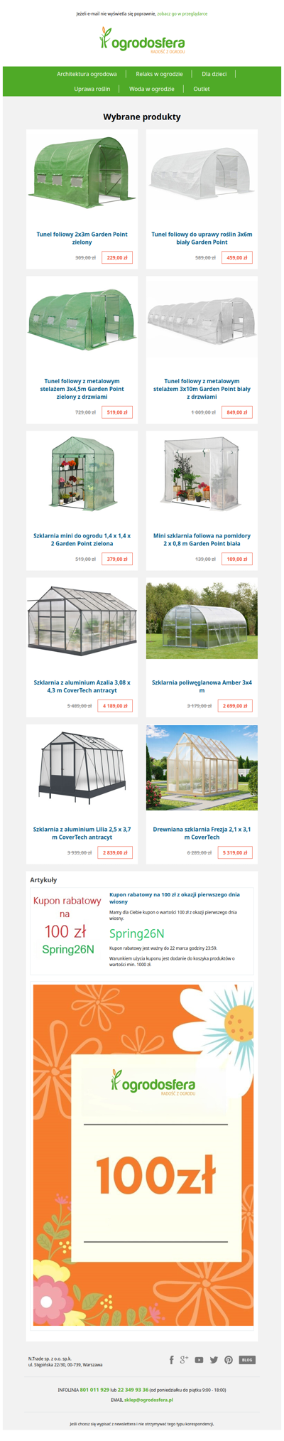 🌿 Wiosenna reaktywacja ogrodu z Ogrodosferą! Odbierz kupon rabatowy i ciesz się wiosną!