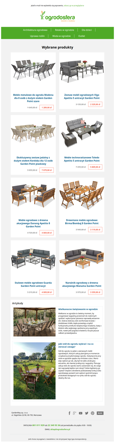 🐣Wielkanocne świętowanie w ogrodzie! Sprawdź najwygodniejsze krzesła i stoły ogrodowe! 🐑