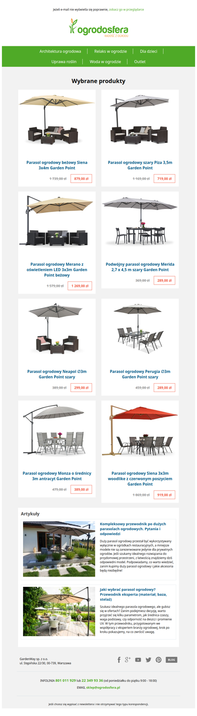 Parasol ogrodowy – prosty sposób na wygodny taras i balkon