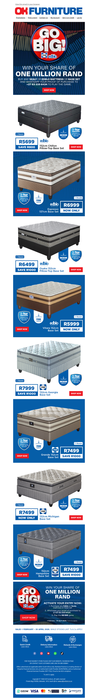 Go Big & Win Your Share of R1 Million!