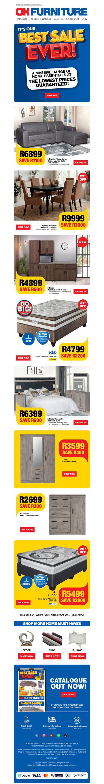 Our Best Sale Ever Savings on Furniture!