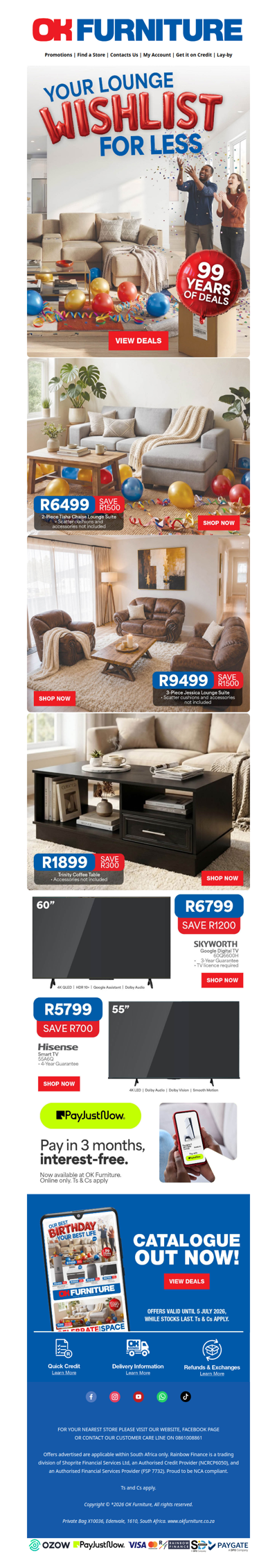Your lounge upgrade is waiting – birthday prices inside!