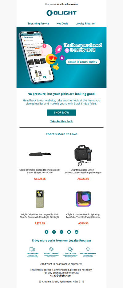 The item you viewed is pretty cool