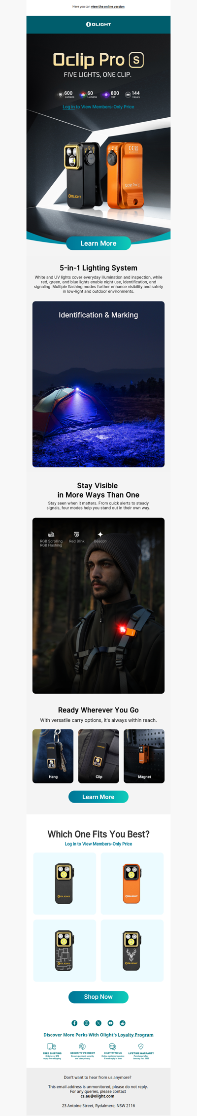 Small Light. Big Moves. Oclip Pro S.