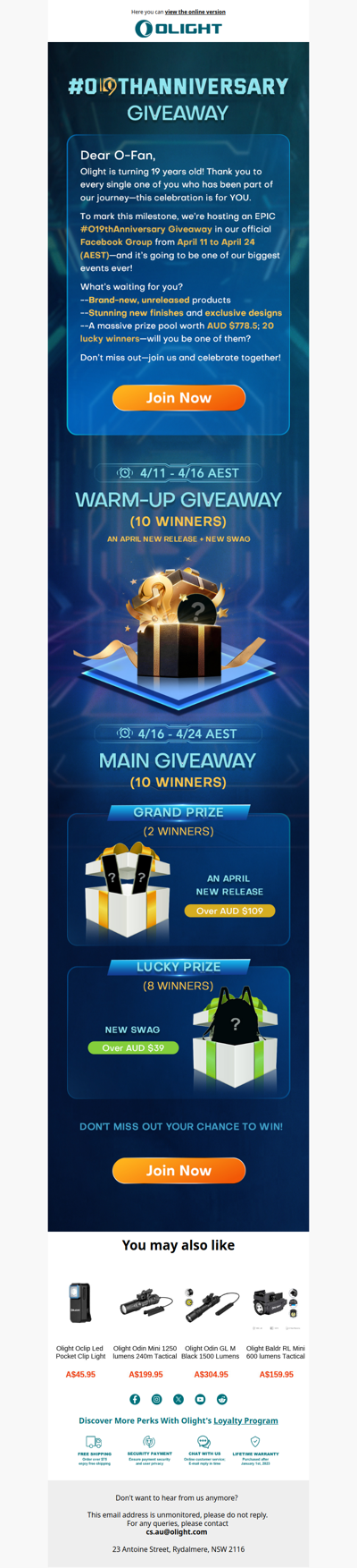 Our 19th Anniversary Giveaway is Live!