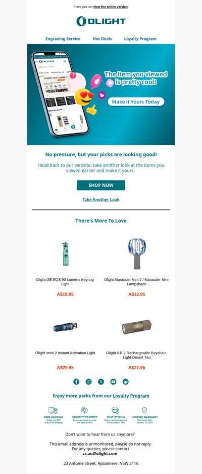 The item you viewed is pretty cool