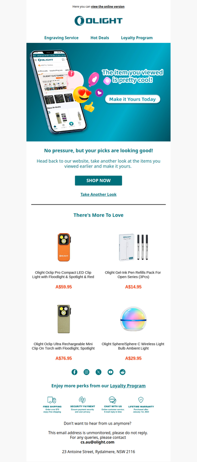 The item you viewed is pretty cool