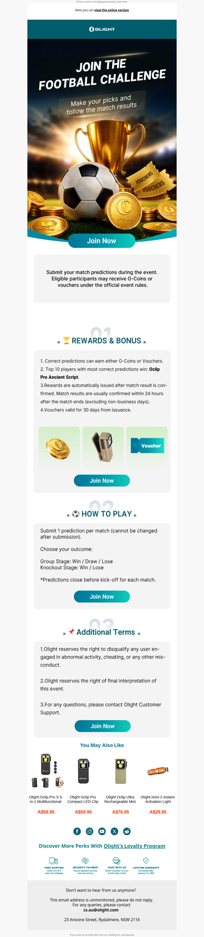 Join The FOOTBALL CHALLENGE