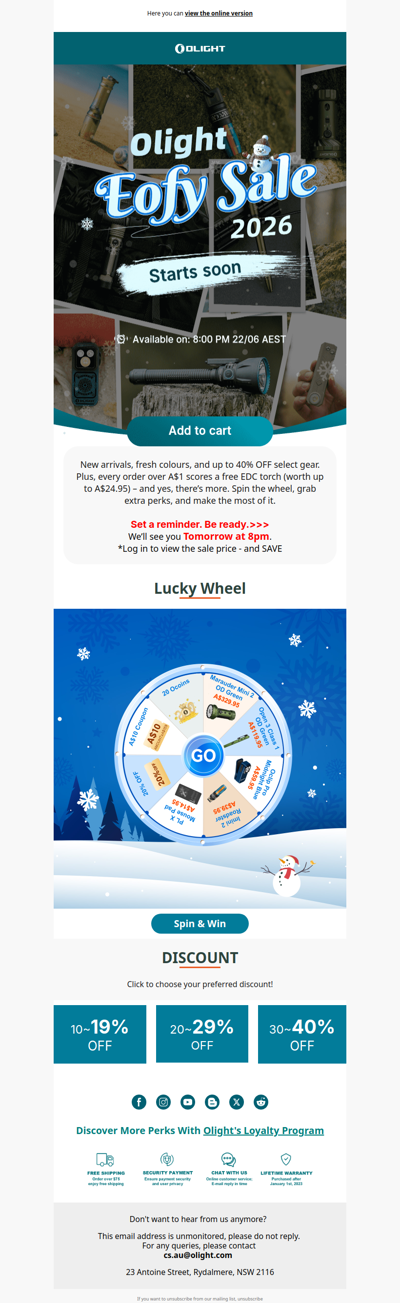 EOFY Sale: Tomorrow 8pm – Get Ready