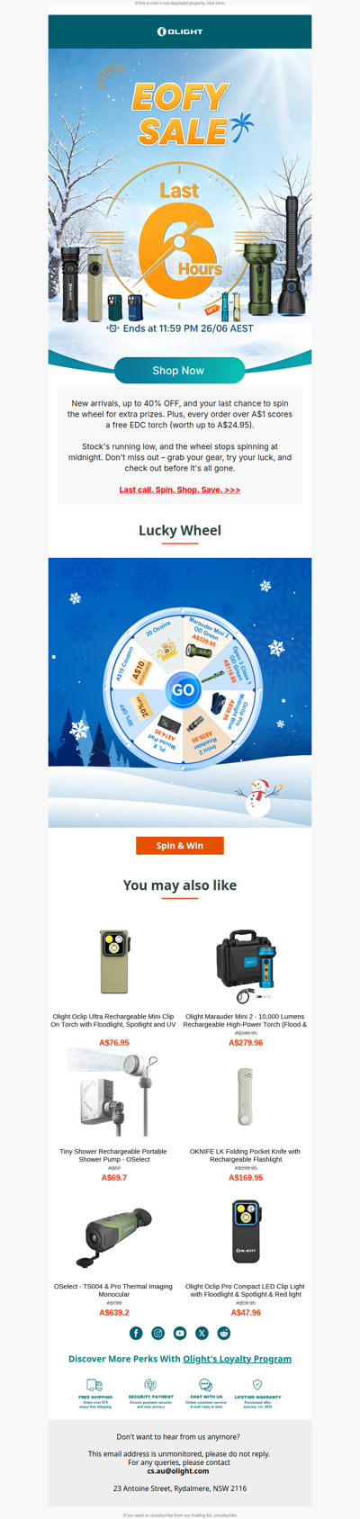 6 Hours Left – Spin to Win Extra Prizes