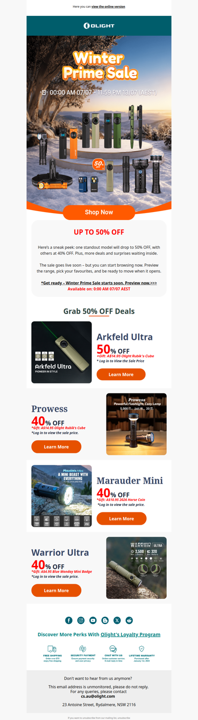 Winter Prime Sale – Up to 50% OFF Incoming