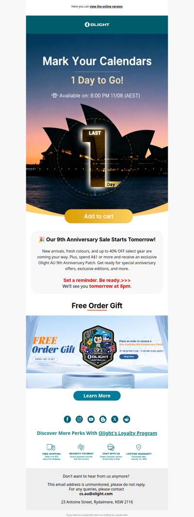 9th Anniversary Sale: Tomorrow 8pm – Get Ready