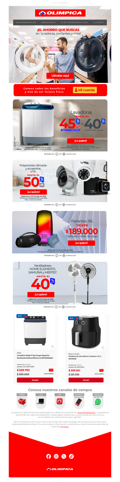 ¡Hasta 45% dcto en todo para tu hogar!💸​🥳​ Clic y descúbrelo HOY