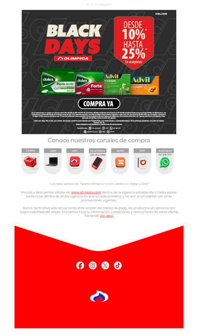 🛒 Descuentos que alivian: ¡Hasta 25% en Dolex y Advil!