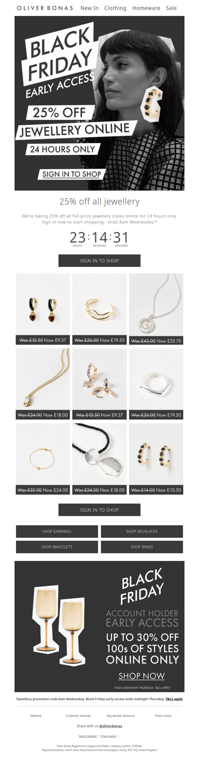 25% off all jewellery | 24 hours only
