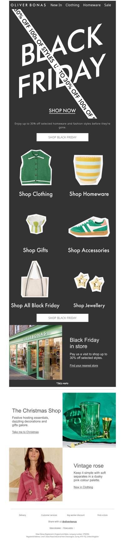 Black Friday has landed | Up to 30% off 100s of styles