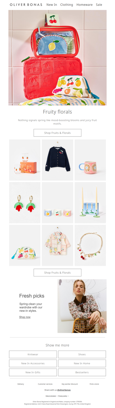 New in home & fashion | Fruity florals