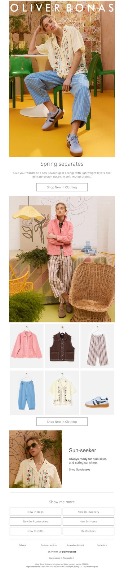 New in Clothing | Spring separates