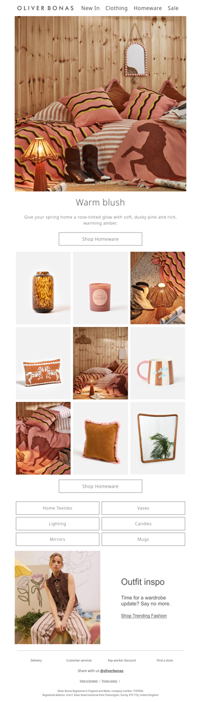Home update | Warm blush