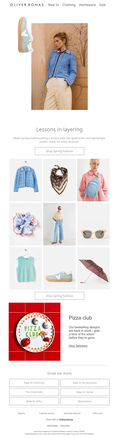 New in Clothing | Spring layering