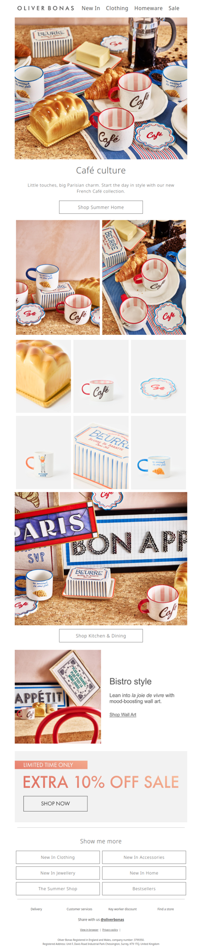 New in Homeware | Café Parisienne