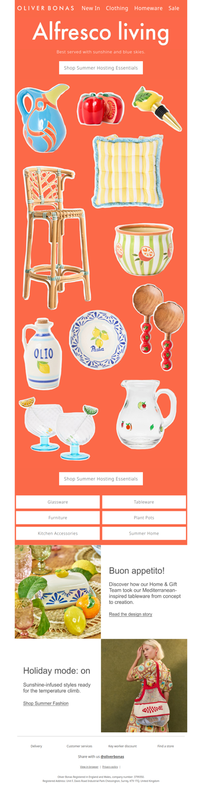 New in | Alfresco living