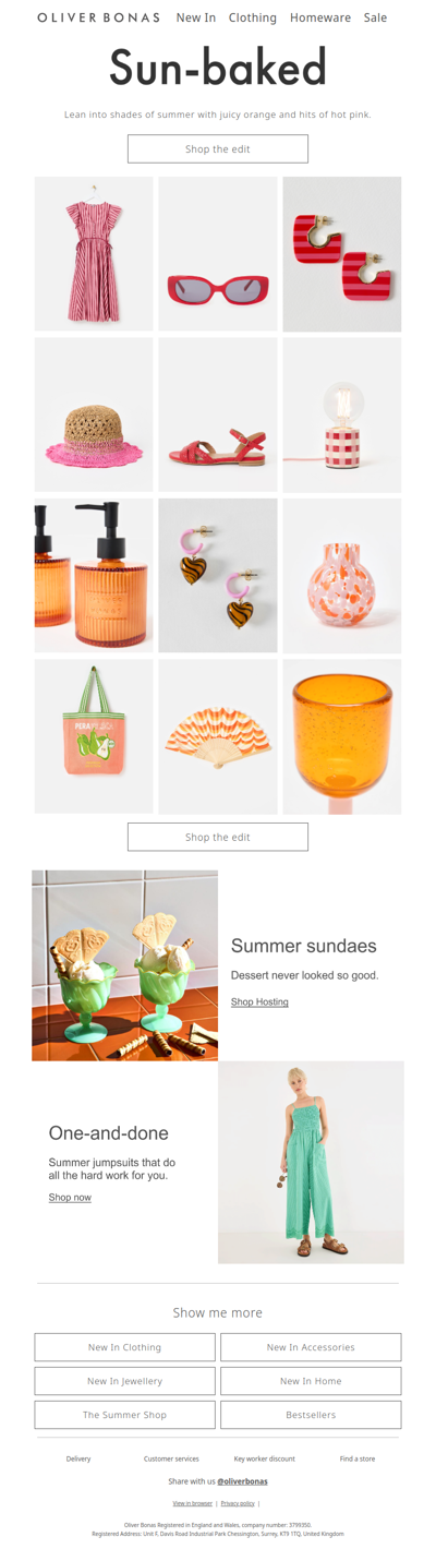 Orange & pink | This season’s shades
