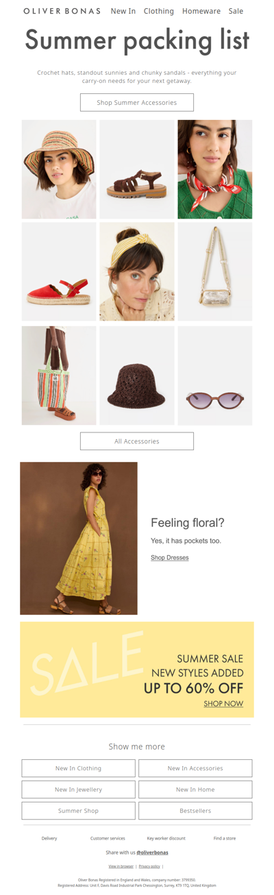 Summer packing list | New in Accessories