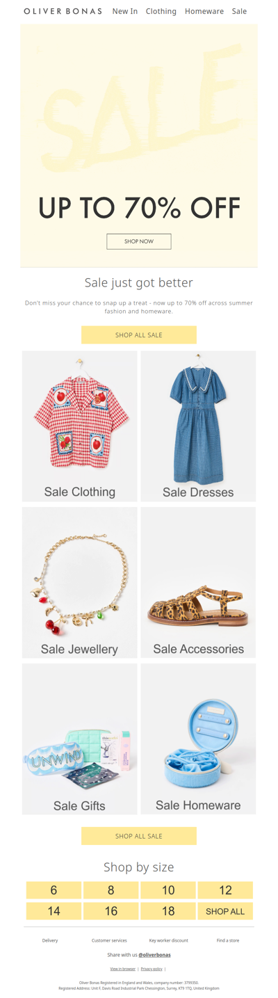 Further reductions | Up to 70% off
