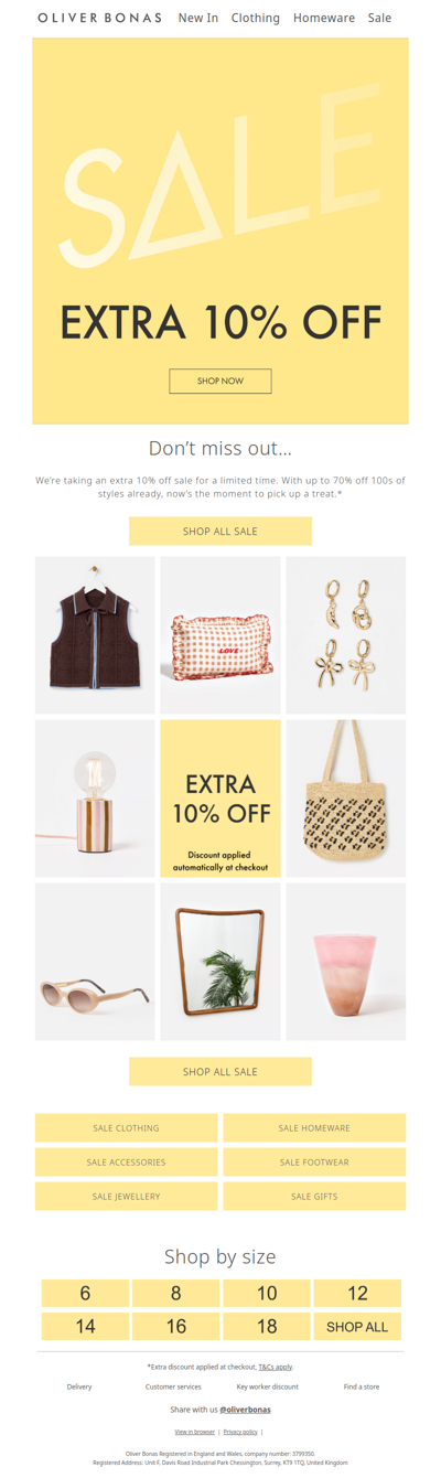 Extra 10% off sale | Last chance
