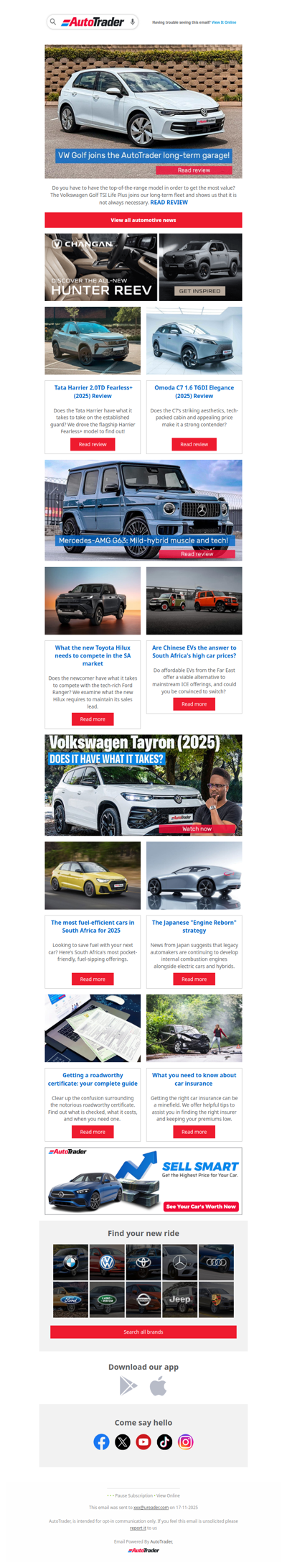 We welcome the VW Golf TSI Life+!