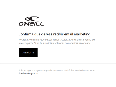 Confirma que deseas recibir email marketing