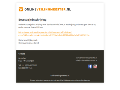 Bevestigen nieuwsbrief