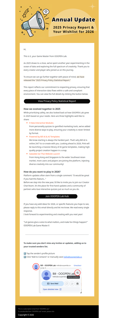 Annual Update | 2025 Privacy Report & Your Wishlist for 2026