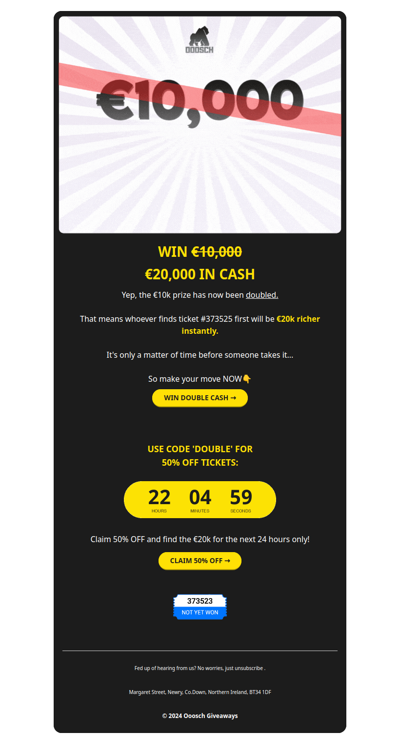 Your €10K cash is now DOUBLED 👉