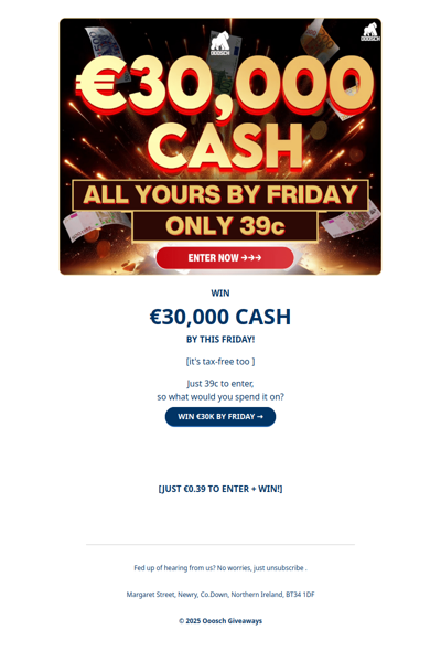 Fancy €30k this week ?