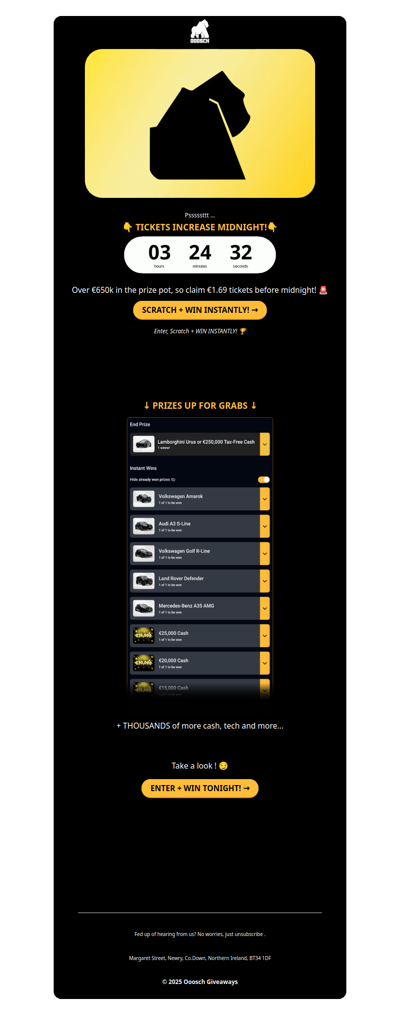 😯 Until midnight ONLY  →