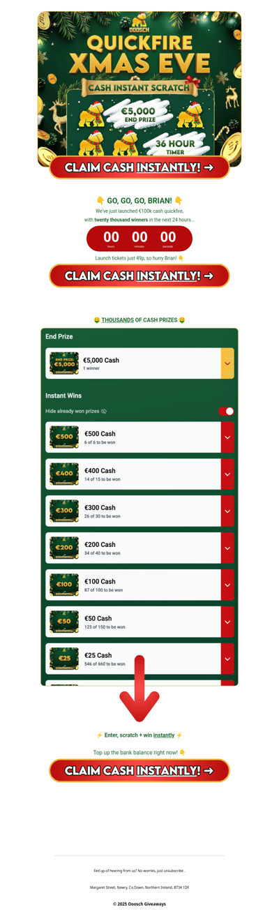 ⚡MEGA cash quickfire just launched! →