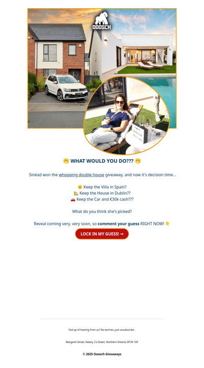 What should Sinéad do Joel? 😋