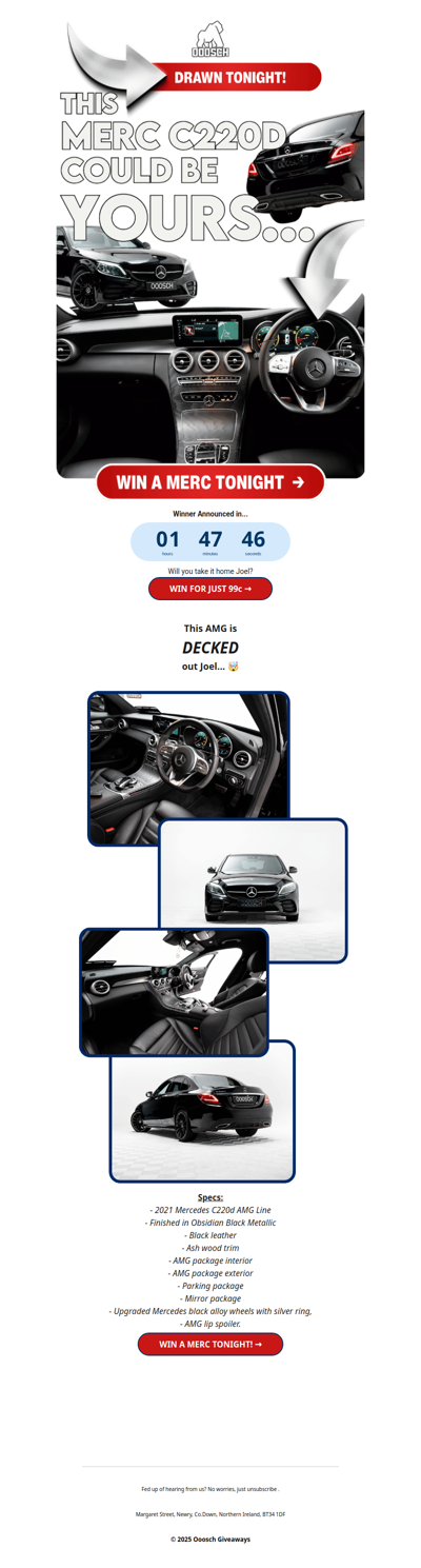 WIN THIS AMG TONIGHT! 👉 😱