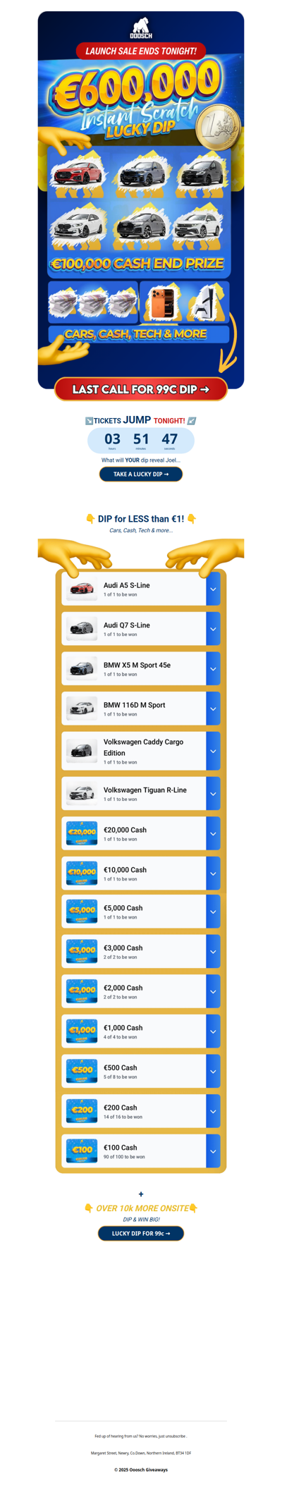 🫳 LUCKY DIP is LIVE Joel!