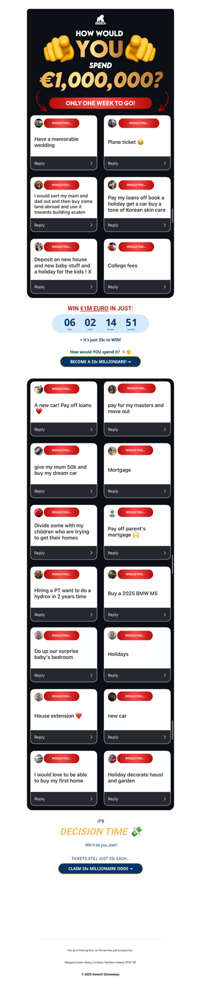 🤑 €1,000,000 to SPEND →